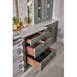 In-frame Dovetail drawer , 450mm D, 450mm W, 90mm H, walnut