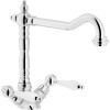 Second Nature Sinks and Taps - Antica P spout tap, dual lever, Chrome