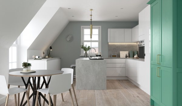 Strada Gloss Handleless White - Stori