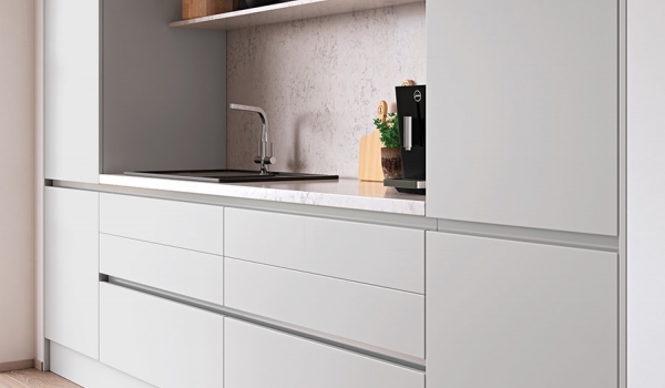 Zola Gloss Handleless Light Grey - Stori